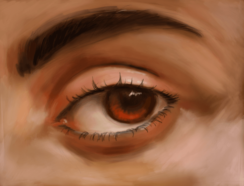 Un ojo pintado, la imagen de FreeMEM