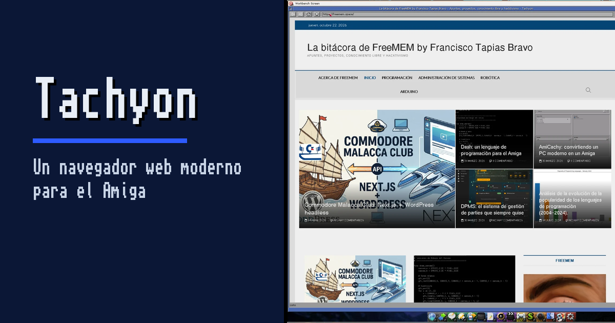 Tachyon, navegador web para el Amiga clásico