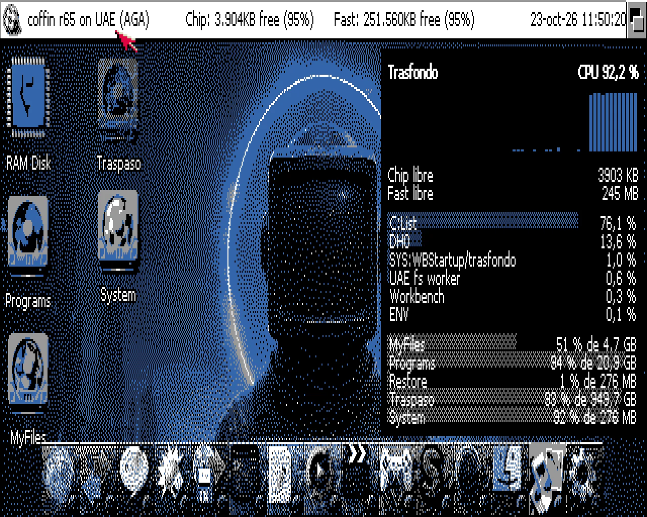AGA a 640x256: fondo sólido