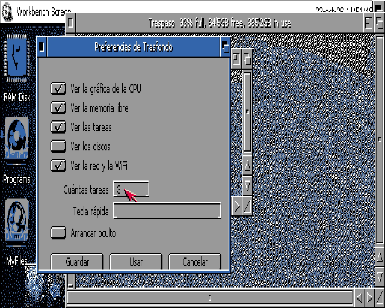 TrasfondoPrefs en un Workbench AGA